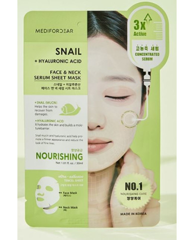 Snail Hyaluronic Acid Mask – Hydratation & réparation peau