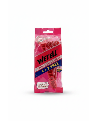 Wetell Rasoir 3 Lames 4+2 Gratuit – Pack économique