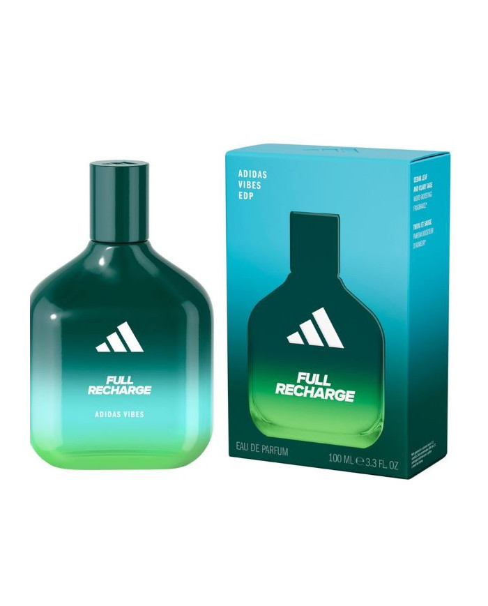 Adidas Full Recharge EDP 100ml | Parfum Unisexe Frais & Boisé | Cherry Beauty Tunisie