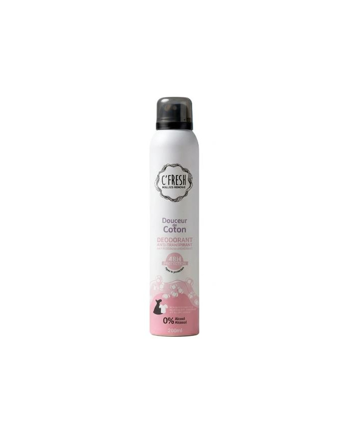 C’Fresh Déodorant Femme Douceur Coton 200ml | Fraîcheur Douce | Cherry Beauty Tunisie