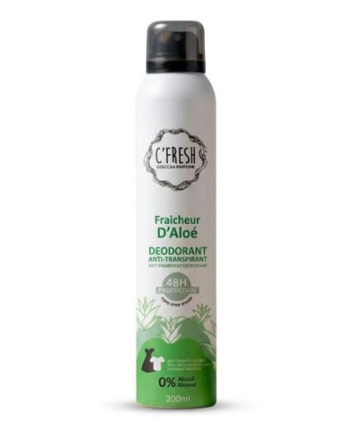 C’Fresh Déodorant Femme Aloe Vera 200ml | Fraîcheur Hydratante | Cherry Beauty Tunisie