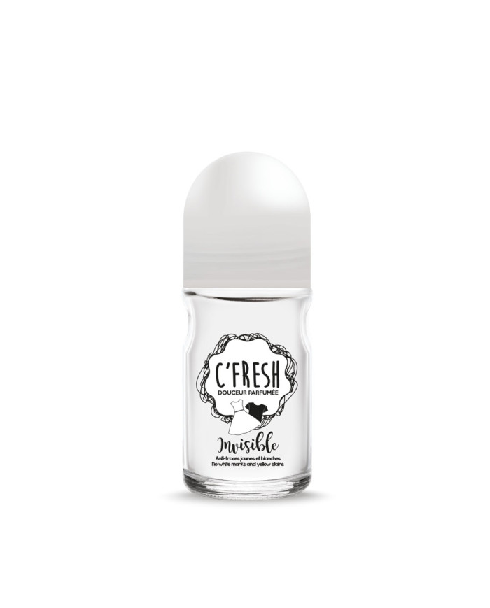 C’Fresh Roll-On Invisible 50ml | Anti-Traces Blanches & Jaunes | Cherry Beauty Tunisie