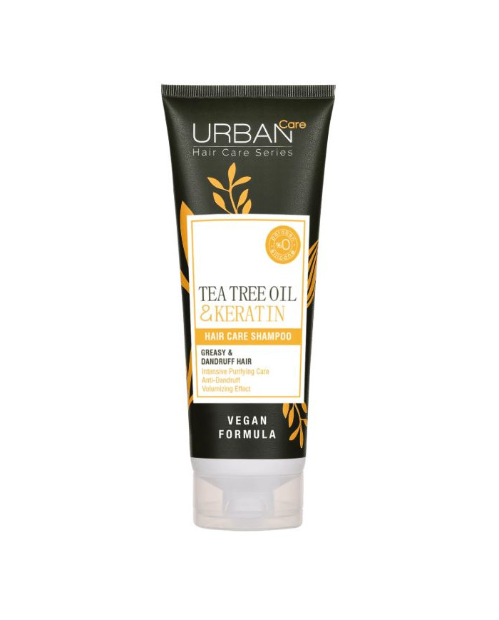URBAN Care Tea Tree & Keratin Shampoo 250ml | Anti-Pelliculaire & Cheveux Gras | Cherry Beauty Tunisie