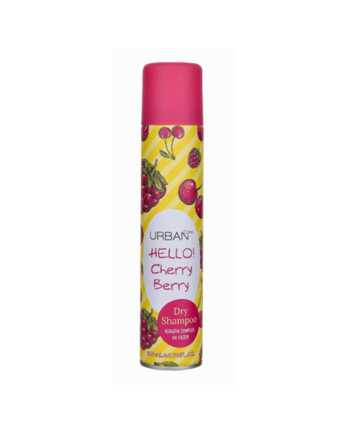 URBAN Care Shampooing Sec Hello Cherry Berry 200ml | Dry Shampoo Parfum Fruité | Cherry Beauty Tunisie