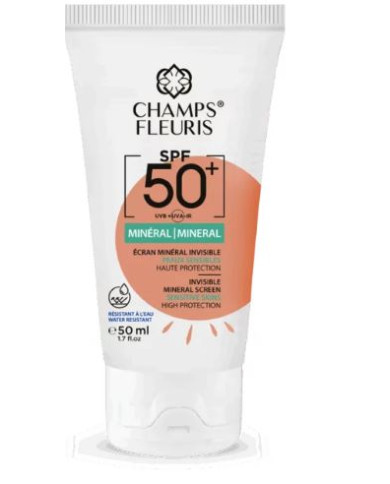 Champs Fleuris Écran Solaire Minéral SPF50+ 50ml | Peaux Sensibles Anti-UV | Cherry Beauty Tunisie