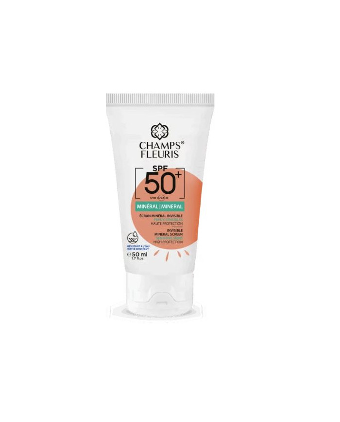 Champs Fleuris Écran Solaire Minéral SPF50+ 50ml | Peaux Sensibles Anti-UV | Cherry Beauty Tunisie