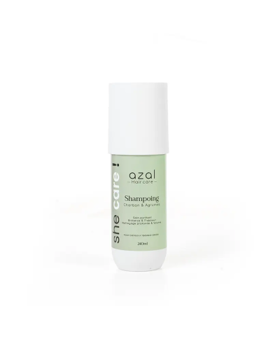 Azal SHE CARE Shampooing Cheveux Gras 240ml | Charbon & Agrumes | Cherry Beauty Tunisie