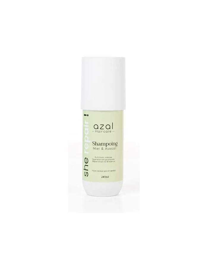 Azal SHE REPAIR Shampooing Cheveux Secs 240ml | Miel & Avocat | Cherry Beauty Tunisie