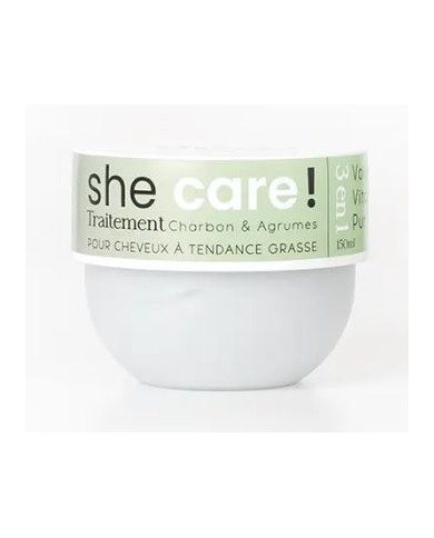 Azal SHE CARE Traitement Cheveux Gras 150ml | Charbon & Agrumes | Cherry Beauty Tunisie