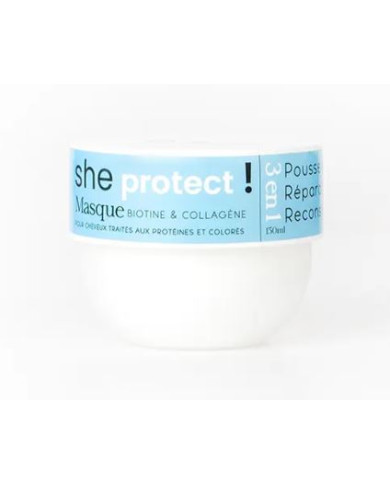 Azal SHE PROTECT Masque Sans Sulfate 150ml | Biotine & Collagène | Cherry Beauty Tunisie