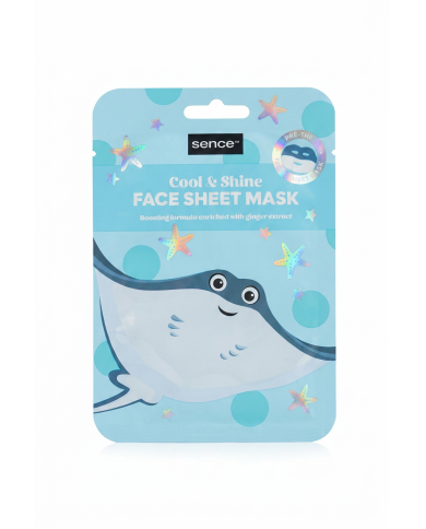 SENSE Cool & Shine Face Sheet Mask | Masque Tissu Éclat au Gingembre | Cherry Beauty Tunisie