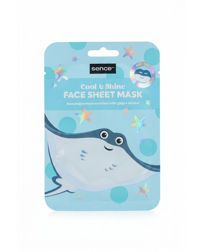SENSE Cool & Shine Face Sheet Mask | Masque Tissu Éclat au Gingembre | Cherry Beauty Tunisie