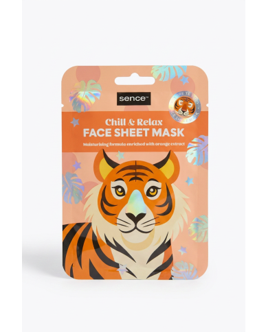 SENCE Chill & Relax Face Sheet Mask | Masque Tissu Hydratant Orange | Cherry Beauty Tunisie