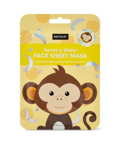 SENCE Sweet & Shine Face Sheet Mask | Masque Tissu Banane | Cherry Beauty Tunisie