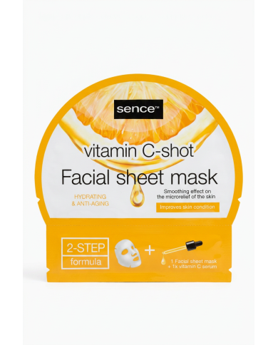 SENCE Vitamin C Two Step Mask + Serum | Masque Éclat Vitamine C | Cherry Beauty Tunisie