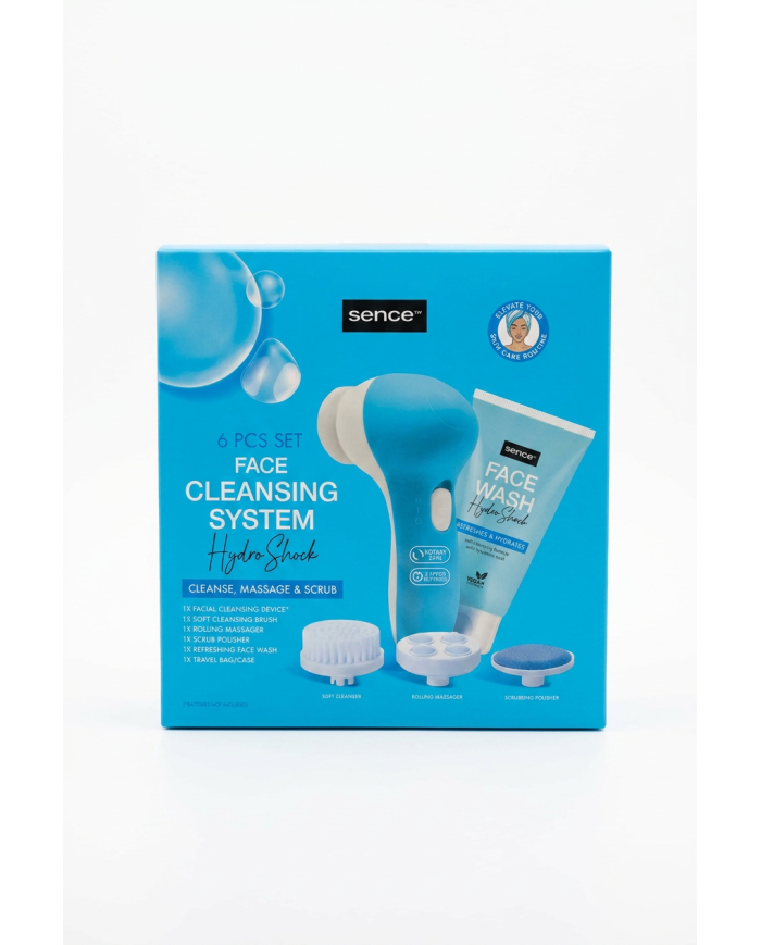 SENCE Hydro Shock 6 PCS Face Cleansing Set | Kit Nettoyage Visage Complet | Cherry Beauty Tunisie