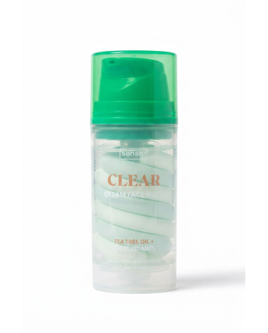 SENCE Clear Cream Face Mask 100ml | Tea Tree & Antioxydants | Cherry Beauty Tunisie