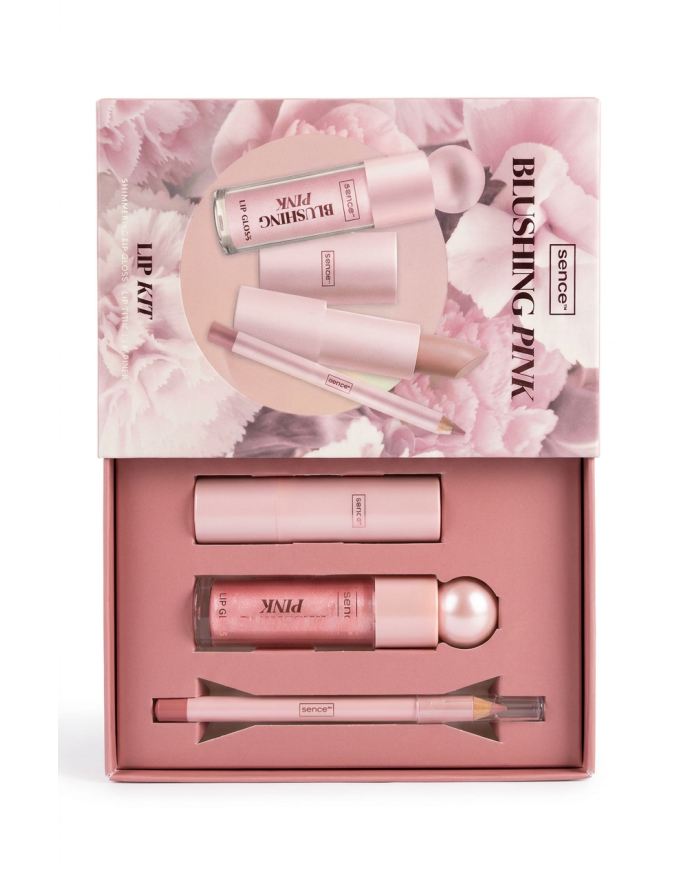 SENCE Blushing Pink Lip Kit | Gloss, Rouge à Lèvres & Lip Liner | Cherry Beauty Tunisie