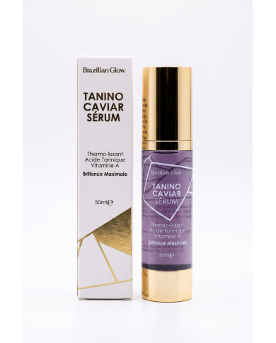 BRAZILIAN GLOW Sérum Tanino Caviar 50ml | Thermo Lissant Acide Tannique | Cherry Beauty Tunisie