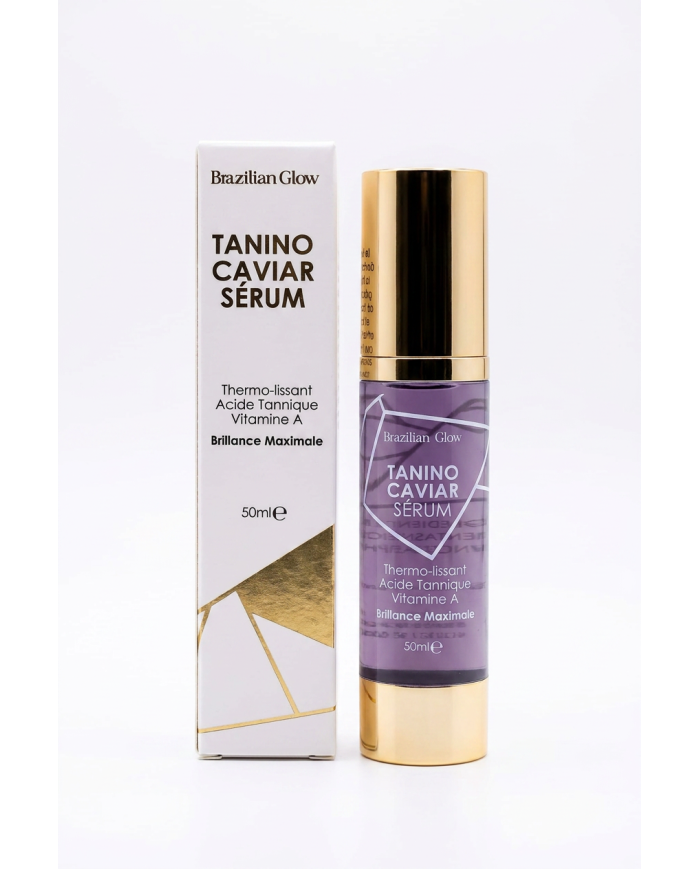 BRAZILIAN GLOW Sérum Tanino Caviar 50ml | Thermo Lissant Acide Tannique | Cherry Beauty Tunisie