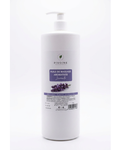 PIVOINE Huile Massage Lavande 1L | Huile Corps Relaxante Professionnelle | Cherry Beauty Tunisie