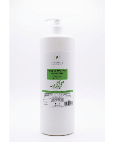 PIVOINE Huile Massage Jasmin 1L | Huile Corps Professionnelle | Cherry Beauty Tunisie