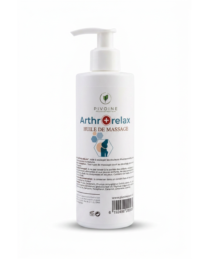 PIVOINE Huile de Massage Arthér Relax 250ml | Massage Chauffant | Cherry Beauty Tunisie