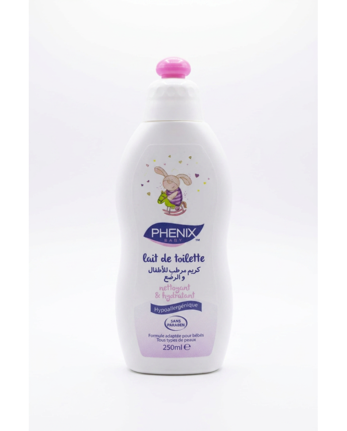 PHENIX Lait de Toilette Bébé 250ml | Nettoyant Hydratant Hypoallergénique | Cherry Beauty Tunisie