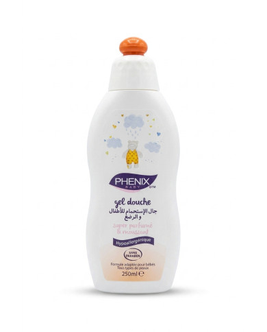 PHENIX Gel Douche Bébé Orange 250ml | Hypoallergénique | Cherry Beauty Tunisie