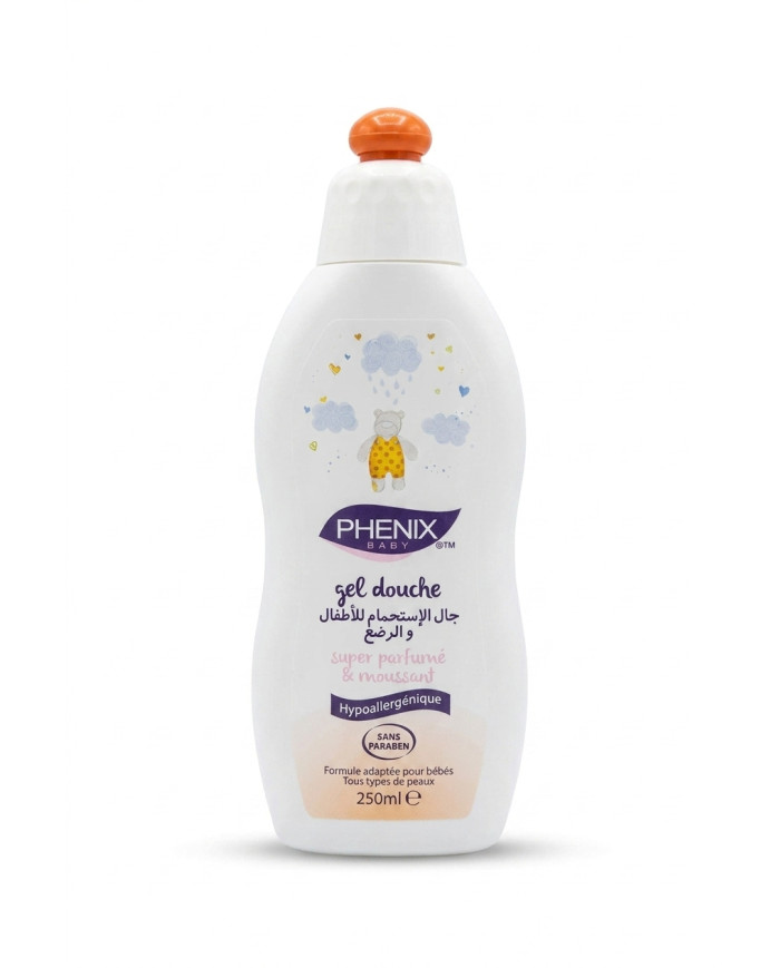 PHENIX Gel Douche Bébé Orange 250ml | Hypoallergénique | Cherry Beauty Tunisie