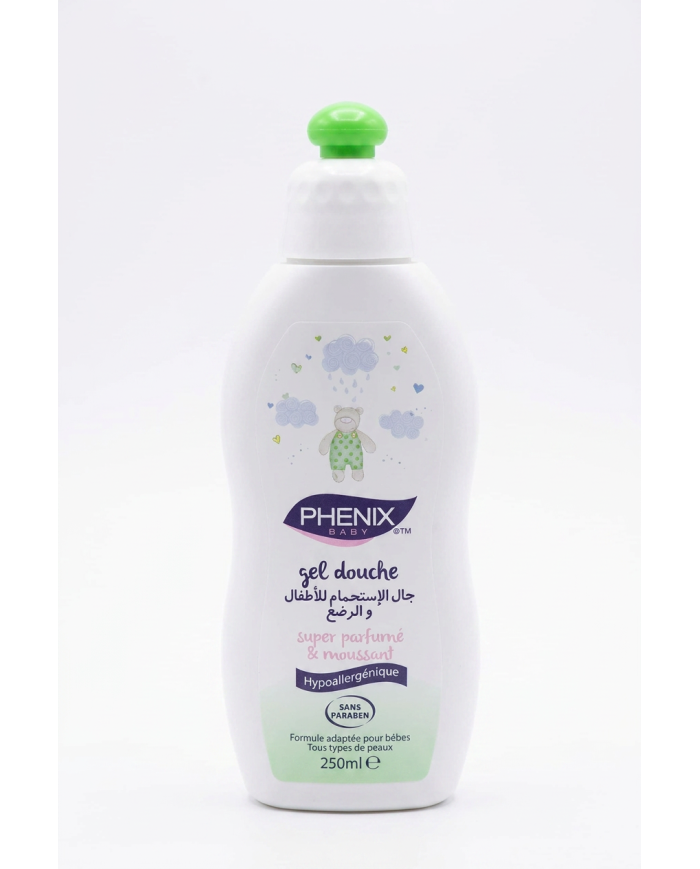 PHENIX Gel Douche Bébé Pomme 250ml | Hypoallergénique & Moussant | Cherry Beauty Tunisie