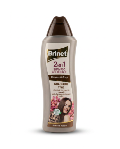 BRINET Shampooing 2 en 1 Ghassoul Tfal Eau de Rose 750ml | Cherry Beauty Tunisie