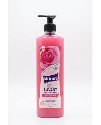 BRINET Gel Lavant Mains Rose 1L | Savon Liquide Parfumé | Cherry Beauty Tunisie