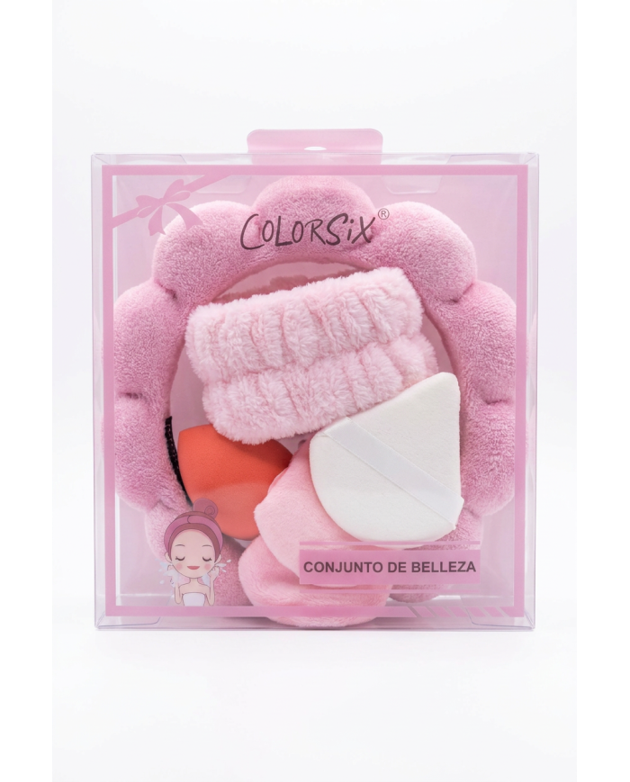 Kit Serre-Tête Bandeau Beauty Blender & 3 Éponges Triangle | Cherry Beauty Tunisie