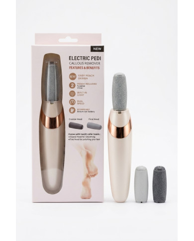 Electric Pedi Callous Remover | Râpe Électrique Anti-Callosités | 2 Têtes | Cherry Beauty