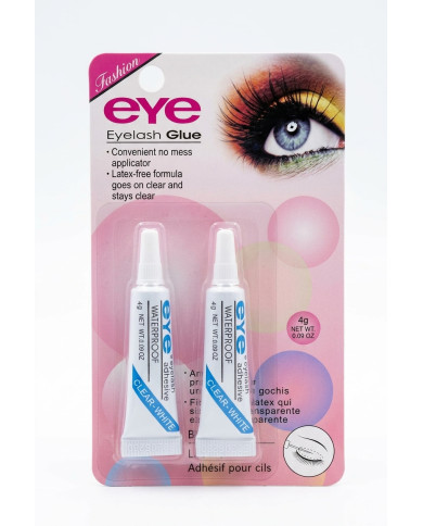 2 Eyelash Glue 4g | Colle Faux Cils Waterproof Clear White | Cherry Beauty Tunisie