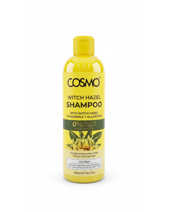 COSMO Shampoing Witch Hazel 480ml | Camomille & Allantoïne | Sans Sulfates