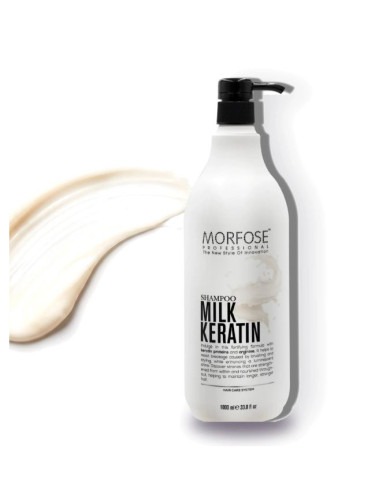 Morfose Milk Keratin Shampoo 1L | Shampooing Lissant