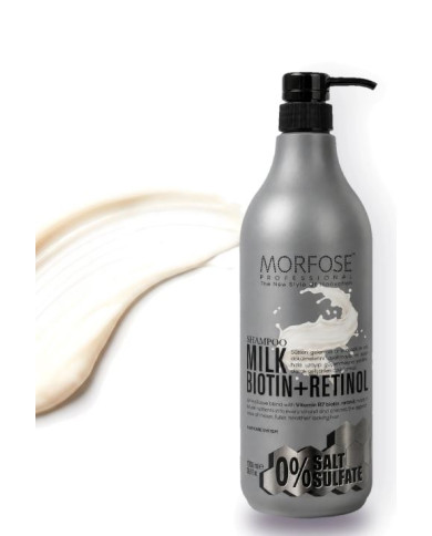 Morfose Biotin Retinol Shampoo 1L | Sans Sulfate & Sel