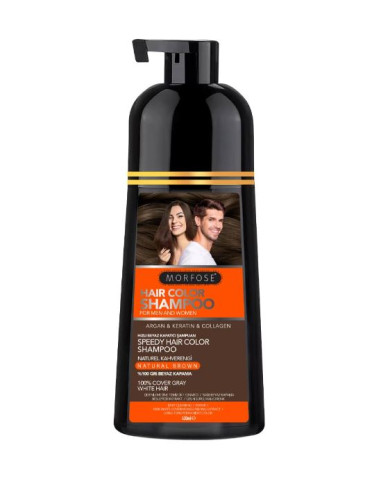 Morfose Speedy Hair Color Châtain Naturel 420ml | Coloration Shampooing | Cherry Beauty