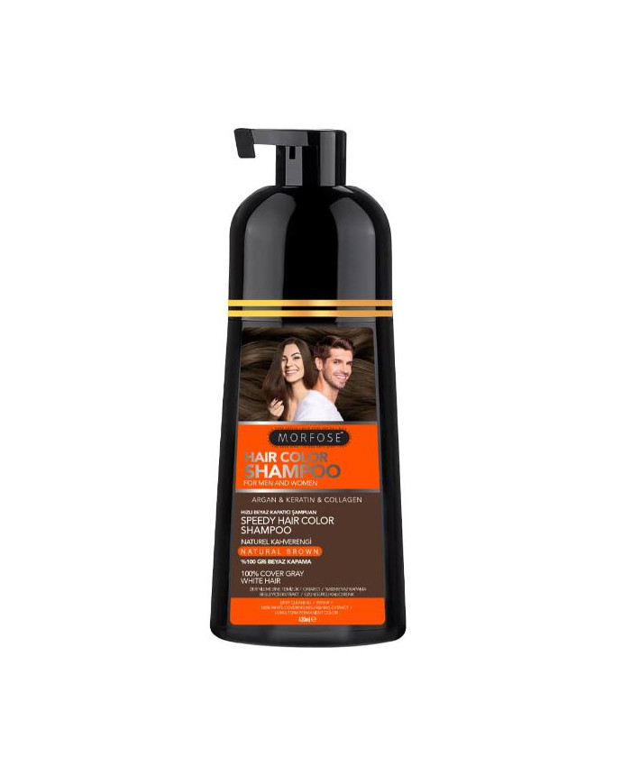 Morfose Speedy Hair Color Châtain Naturel 420ml | Coloration Shampooing | Cherry Beauty