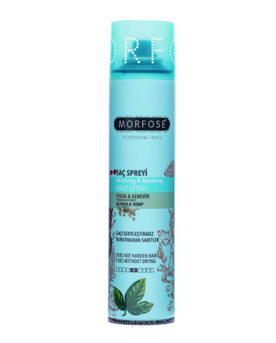 Morfose Quinoa & Hemp Hair Spray 250ml | Cherry Beauty Tunisie