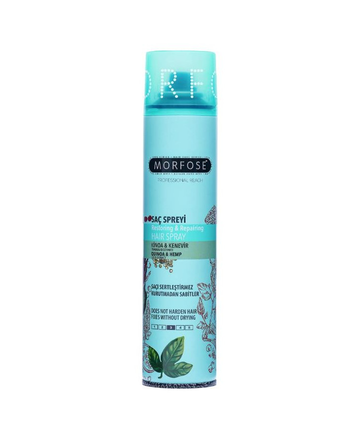 Morfose Quinoa & Hemp Hair Spray 250ml | Cherry Beauty Tunisie