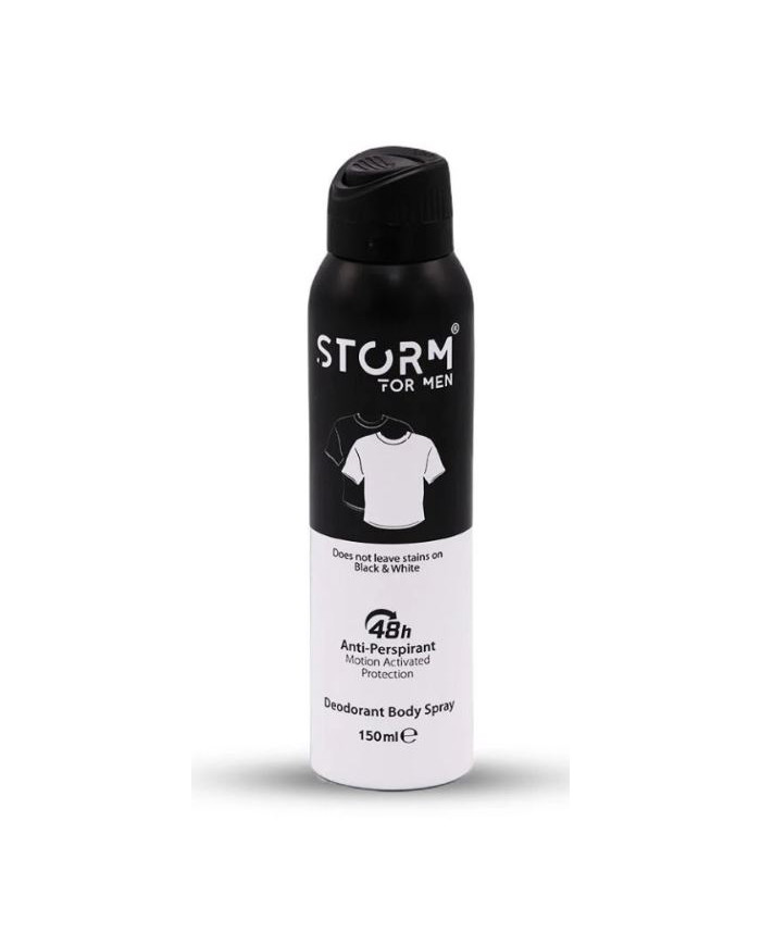 storm Black & White Déodorant Homme 150ml | Tunisie