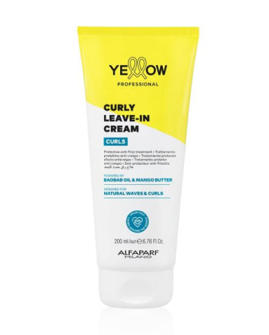 YELLOW Curly Leave-In Cream 200 ml | Crème Boucles | Cherry Beauty Tunisie