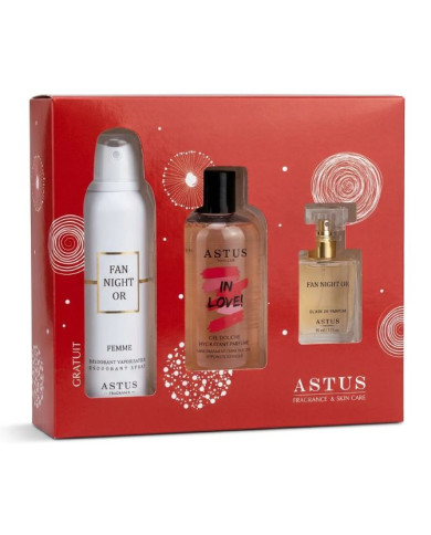 ASTUS Coffret FAN NIGHT OR 30ml | Parfum Femme | Cherry Beauty Tunisie