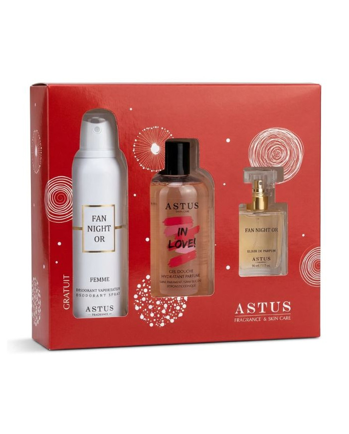 ASTUS Coffret FAN NIGHT OR 30ml | Parfum Femme | Cherry Beauty Tunisie
