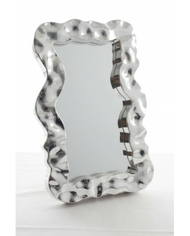 Miroir Cosmétique Argenté 30x20 cm | Design Curvy | Cherry Beauty Tunisie