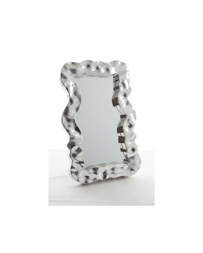 Miroir Cosmétique Argenté 30x20 cm | Design Curvy | Cherry Beauty Tunisie
