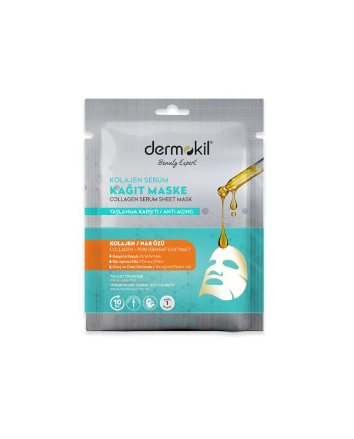 Dermokil Collagen Serum Sheet Mask 23 g | Masque Visage | Cherry Beauty Tunisie